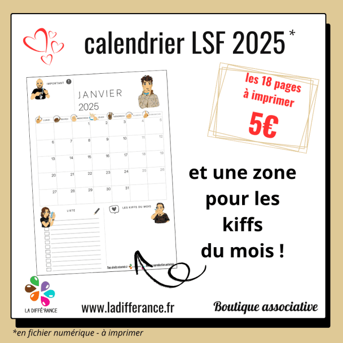 Calendrier LSF 2025