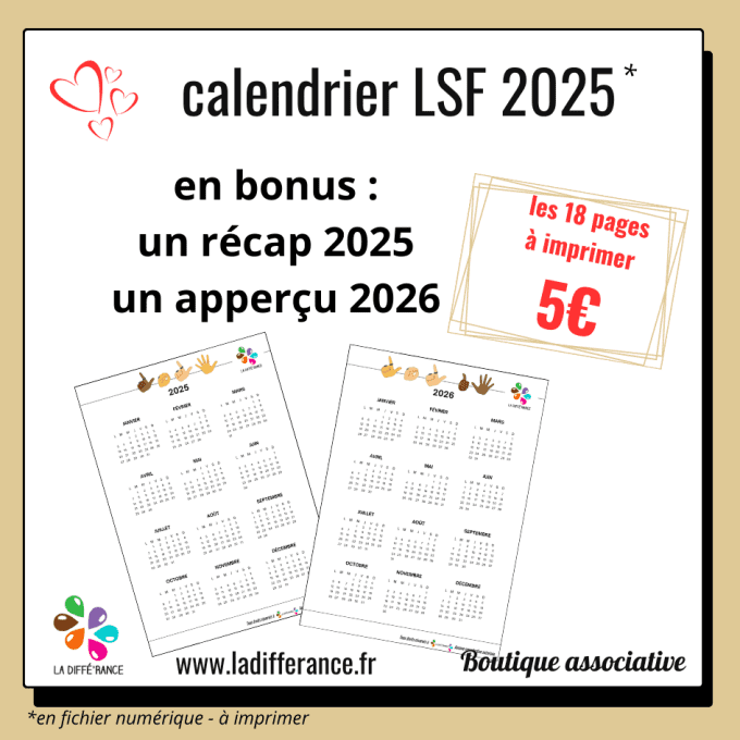 Calendrier LSF 2025