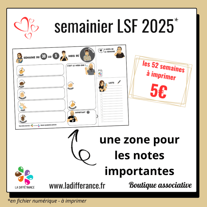 Semainier LSF 2025