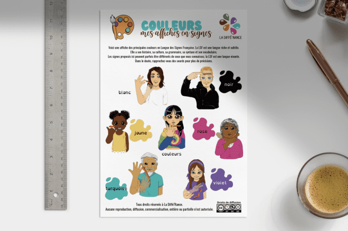 Affiche 1 sur les couleurs en LSF 