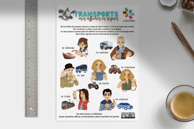 Affiche 2 sur les transports en LSF