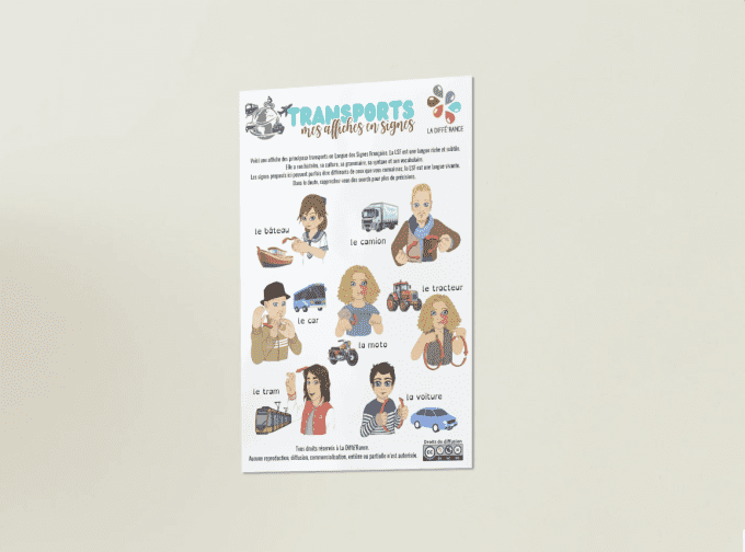 Affiche 2 sur les transports en LSF