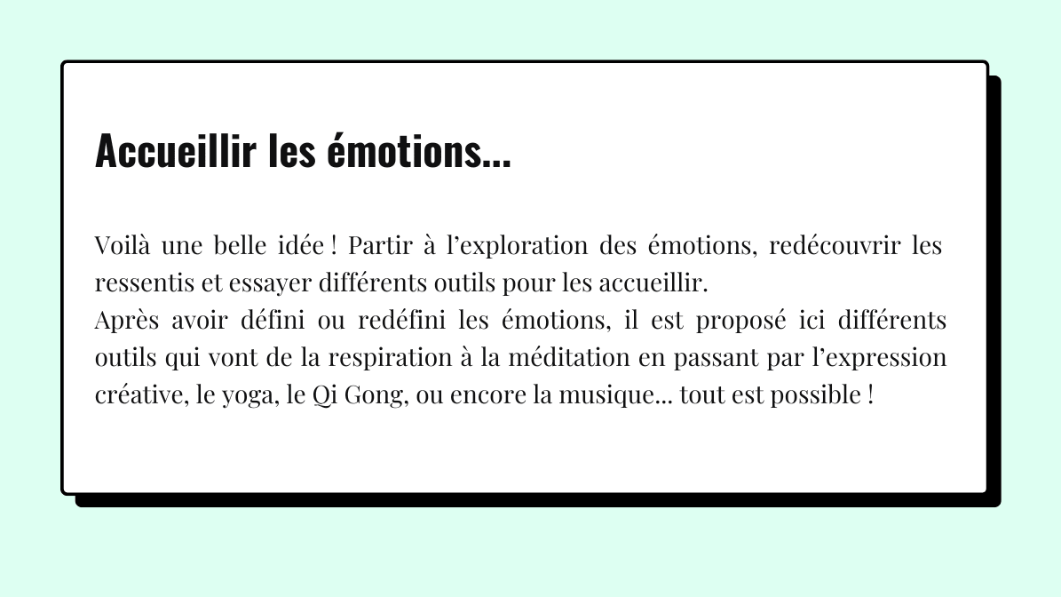 accueillir les émotions