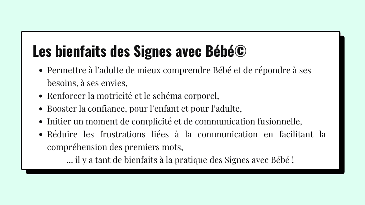 Les bienfaits des Signes avec Bébé par la Diffé'Rance